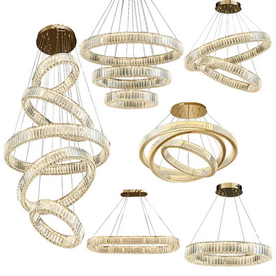 Nordic Light Luxury Simple Modern Designer Decorate Crystal LED Chandelier For Hotel Living Room