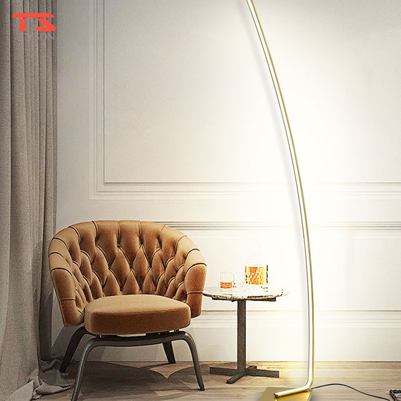 Made In China Modern Hotel Decorative Arc Steel LED Floor Lamp For Living Room