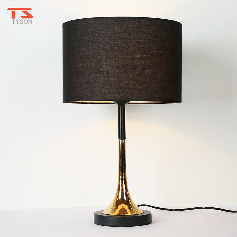 Modern Antique Restaurant Cordless Design Lighting Fancy Black Gold Table Lamp