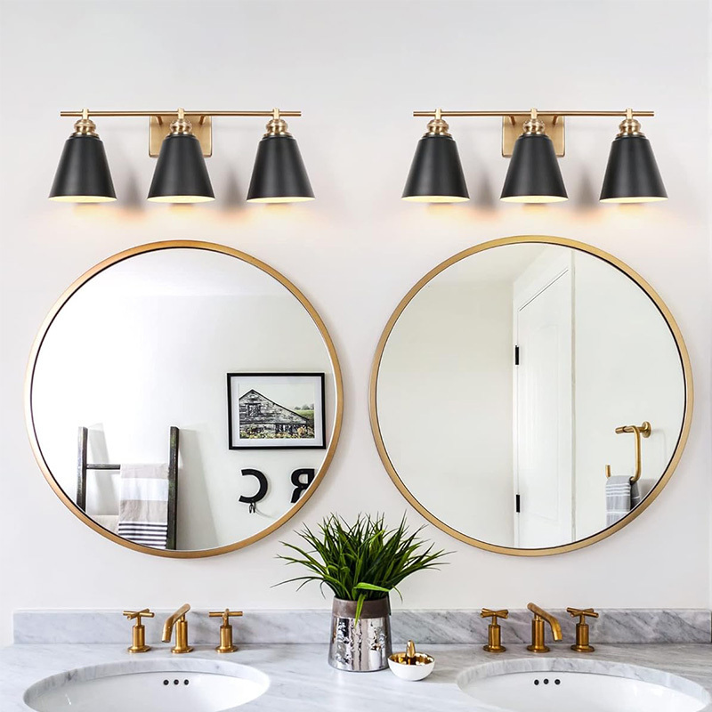 Bathroom Fixtures Modern Chrome Makeup Room Wall Mirror Home Decor Modern Bedroom Vanity Stairs Sconces Corner Wall Lamp