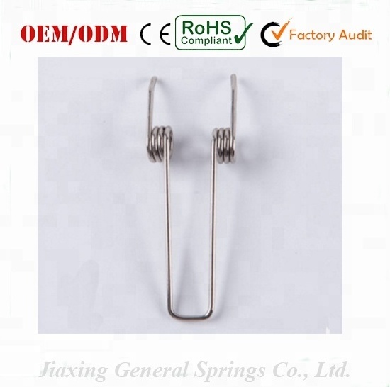 Custom stainless steel double small torsion spring