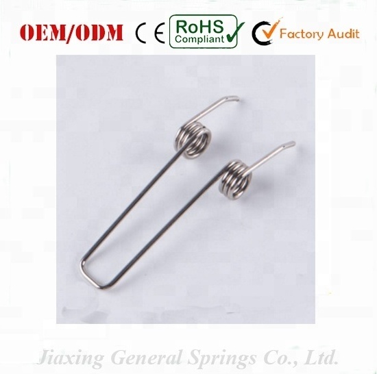 Custom stainless steel double small torsion spring