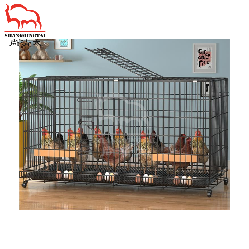 Chicken coop household egg laying automatic feces clearing and egg rolling chicken cage henhouse folding breeding cage