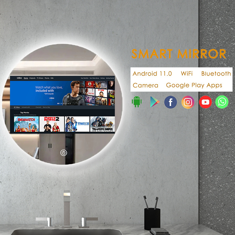 smart mirror android bathroom ceiling weather mirror magic 3d custom led review mirror