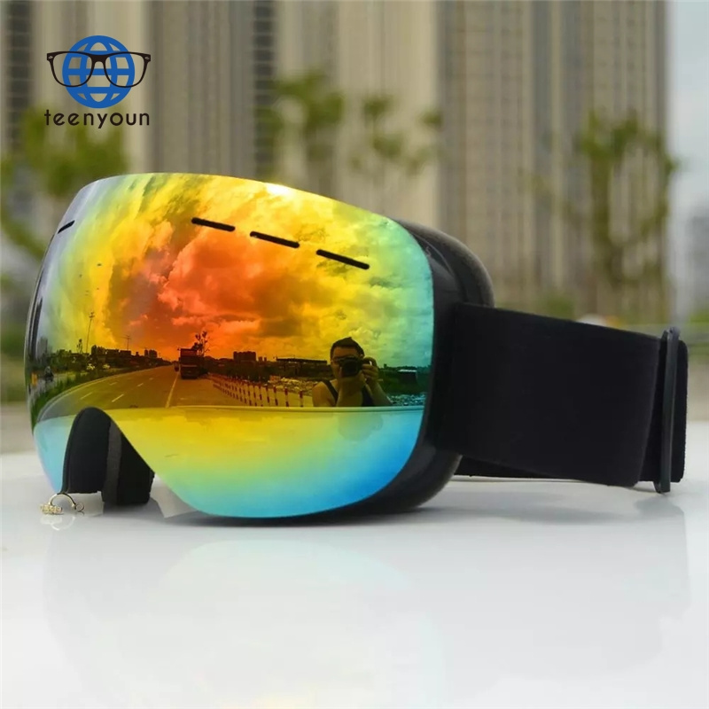 New Ski Glasses Men Women Double Layers Anti-Fog Big Ski Mask UV400 Glasses Protection Skiing Winter Snow Snowboard Glasses