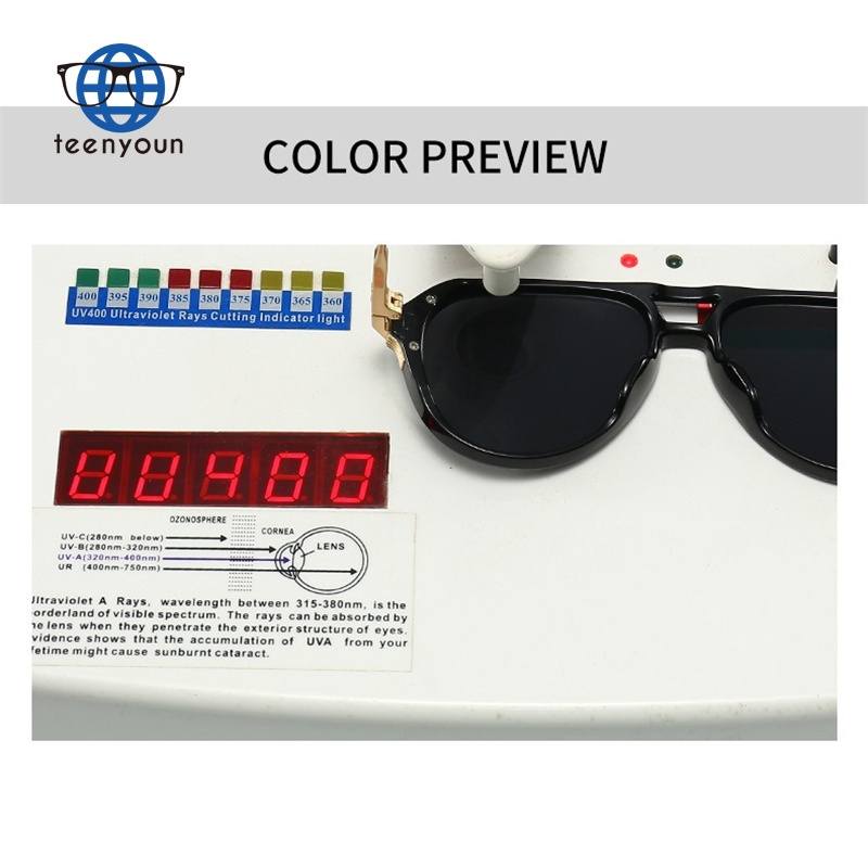 Teenyoun 2024 Personality Sun Men Shades Male Sunglasses Gradient Smoke Lens Female Luxury Unisex Oversized Shade