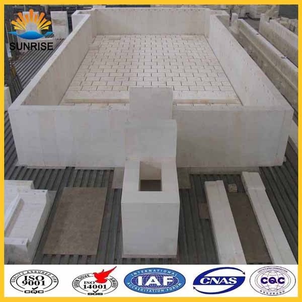 Fused cast azs refractory brick curved fire brick used for dam blocks