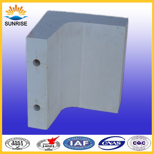 Fused cast azs refractory brick curved fire brick used for dam blocks