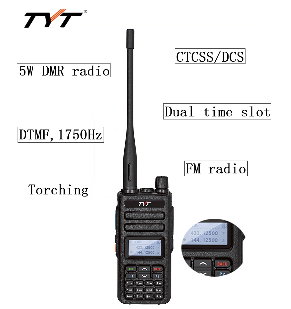 TYT MD-750 cheap dual band 1024 channels dmr digital radio talkie walkie radio dmr