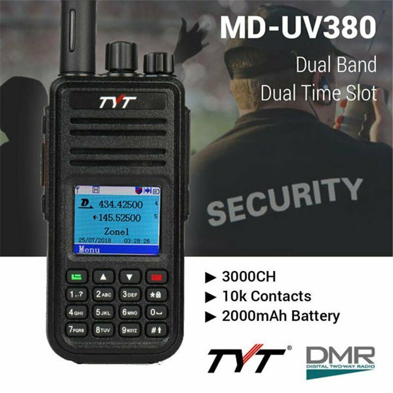 New TYT MD-UV380  DMR Digital Mobile Radio Dual Band UHF VHF  AT-878 2 Way Radio walkie talkie