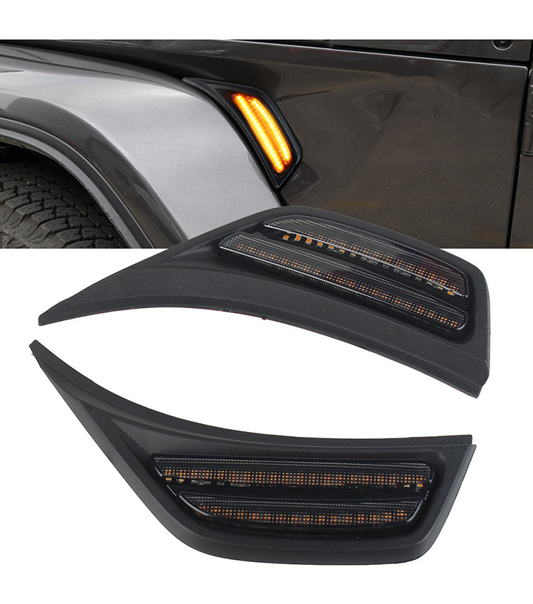 ABS Front Fender Side Marker Light for Jeep Wrangler JL