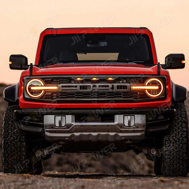 Raptor style LED Headlight for ford Bronco 2020+ Lighting High/Low Beam Bulb