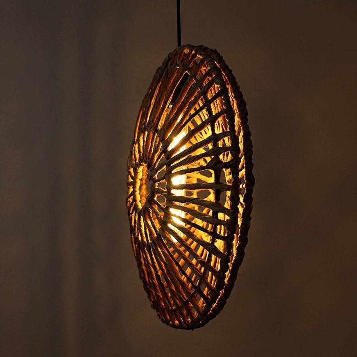 Water Hyacinth Round Pendant Lights Handmade Lighting Ceiling Decor Lampshade