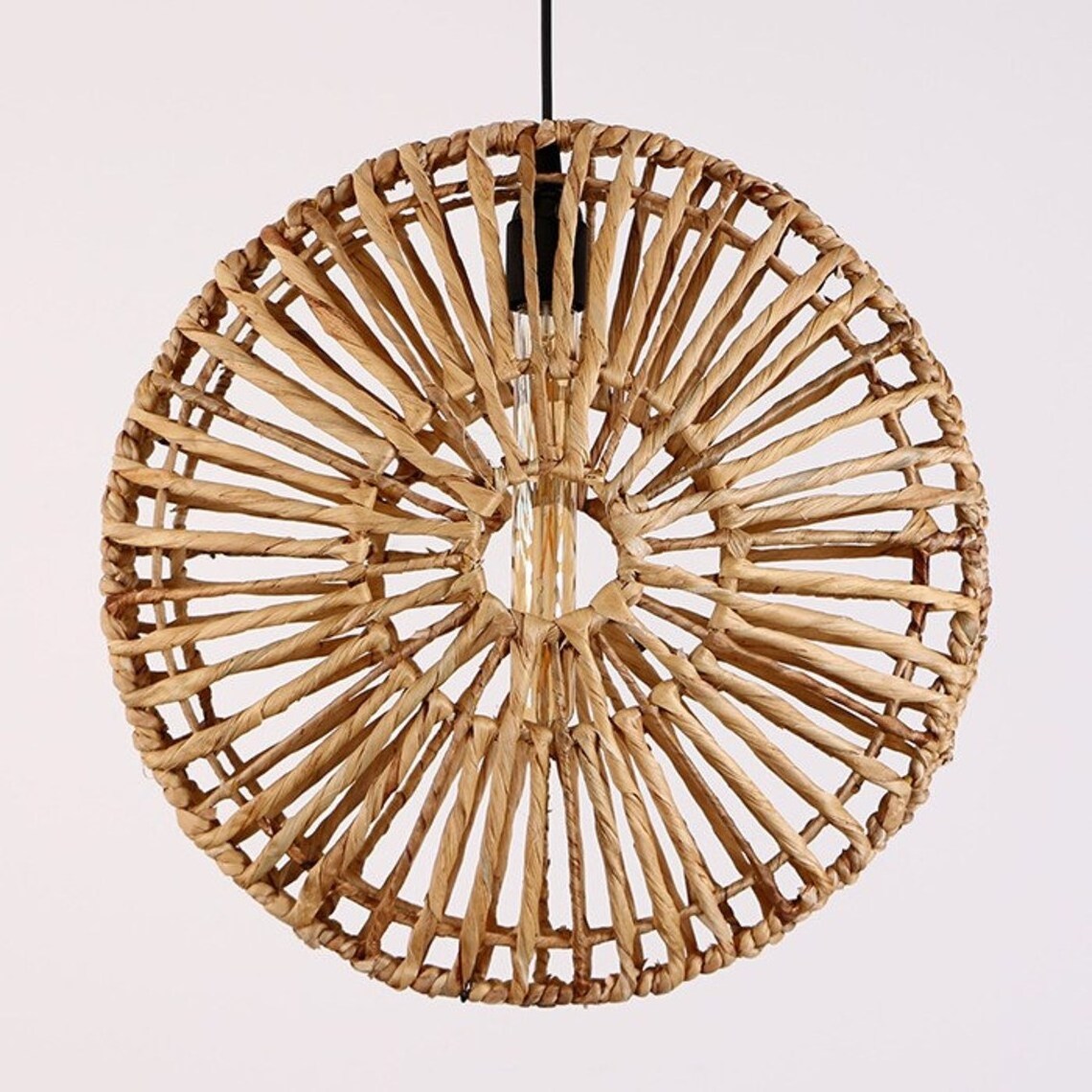 Water Hyacinth Round Pendant Lights Handmade Lighting Ceiling Decor Lampshade