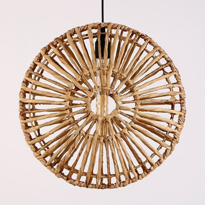 Water Hyacinth Round Pendant Lights Handmade Lighting Ceiling Decor Lampshade