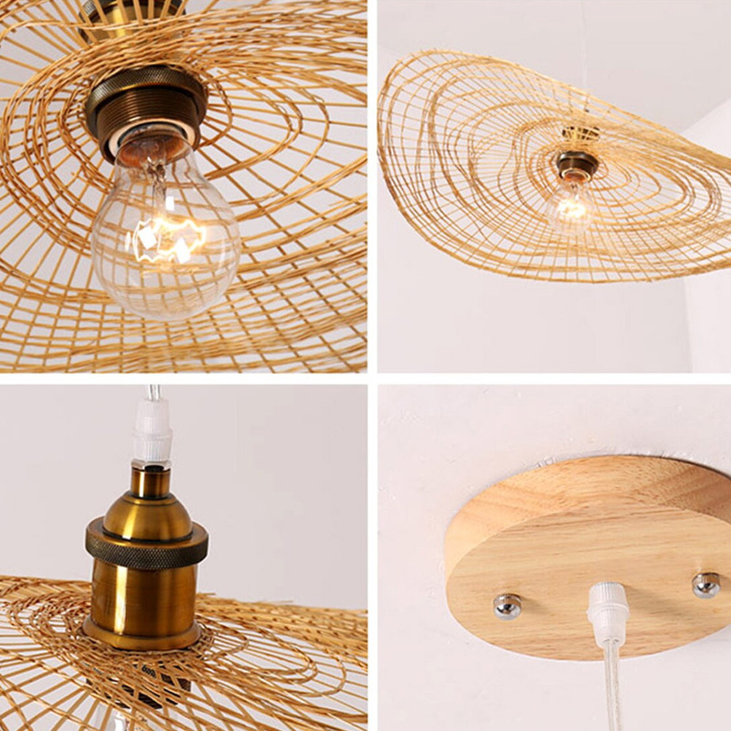 New Design South-east Artistic Rattan Wicker Pendant Lights Decorative Ceiling Lights Lampshade decor high quality