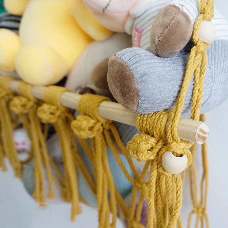 Hot Sale Knitted Macrame Toy Hammock, Stuffed Animal Toy Storage, Kids Room Decor Wholesale in Vietnam