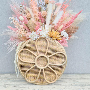 Best Price Daisy rattan wall basket Boho Nursery Decor Hand woven vintage Wall Hanger Storage Basket Vietnam Supplier