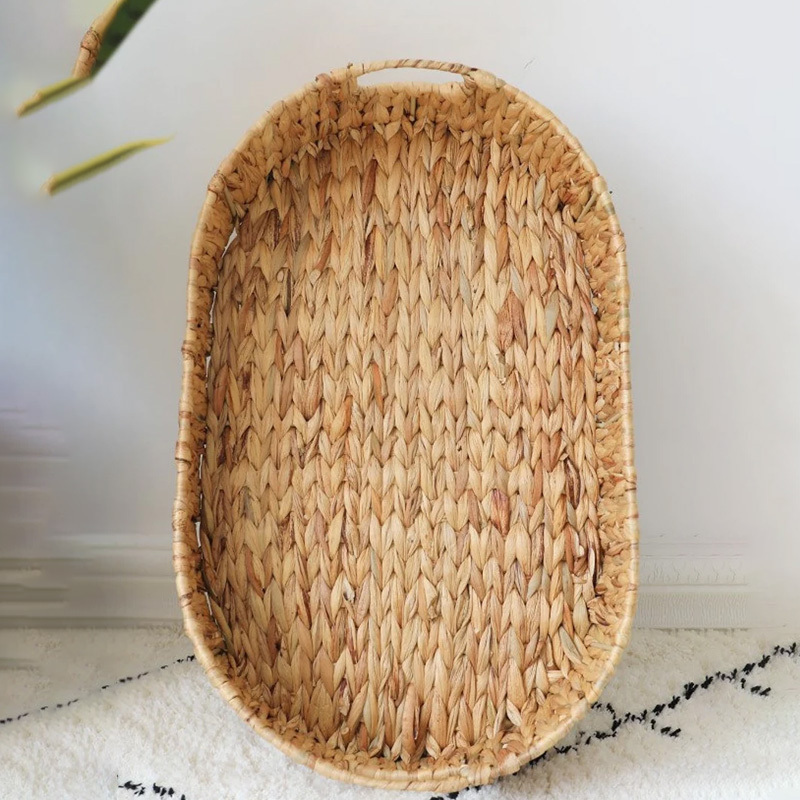 Hot Sale Simple Organic Oval Hyacinth Cat nest with handles and cushion pet bed pet supplies Wholesale made in Vietnam