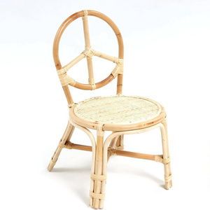 Hot Sale Wicker rattan Vintage Chair Kids Furniture Retro Boho Child dinning chair Vietnam Manufacturer Cheap Wholesale