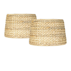 Set of 2 Water Hyacinth Drum Lamp Shades Woven Pendant lights Lampshade Vietnam Manufacturer Cheap WHolesale