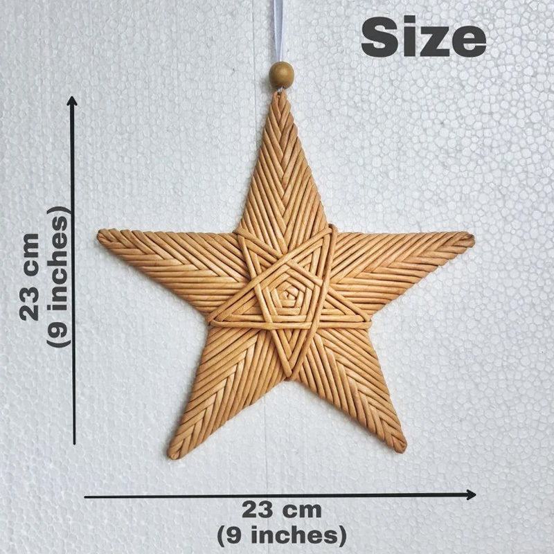 Hot Selling Christmas star Wall decor boho nursery Wicker wall art decoration for Living Room Decor Vietnam Supplier