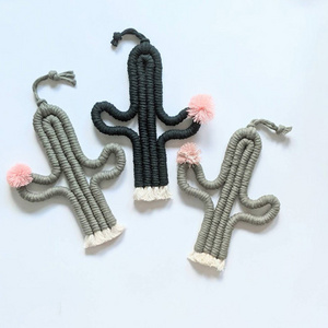 Cheapest Macrame Cactus Car Charm wall hanging nursery decor, fiber art baby gift, Baby Room Decor Manufacturer