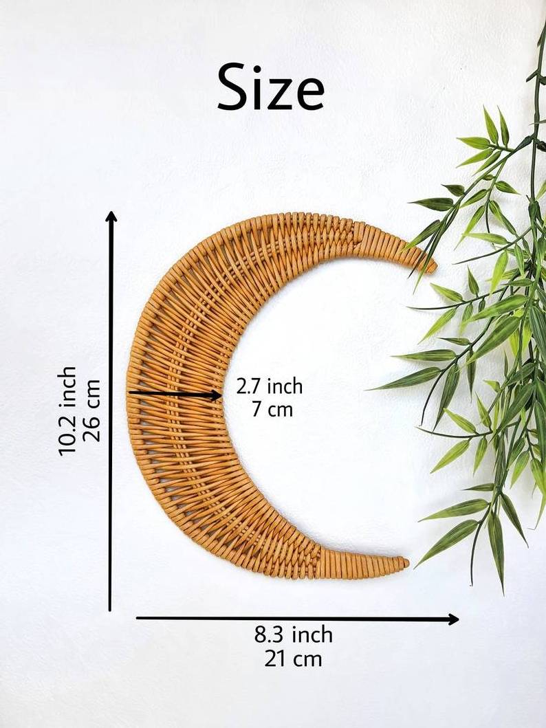 Hot Wicker Sun and Moon wall hanging Decor For Kid's ROom Boho wall decoration baskets Wholesale