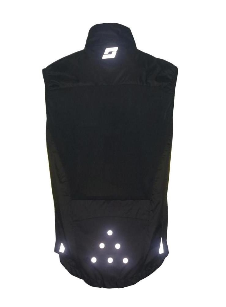 Men's High Visibility Cycling Wind Vest LED Flashing Sleeveless Reflective Bicycle Vest