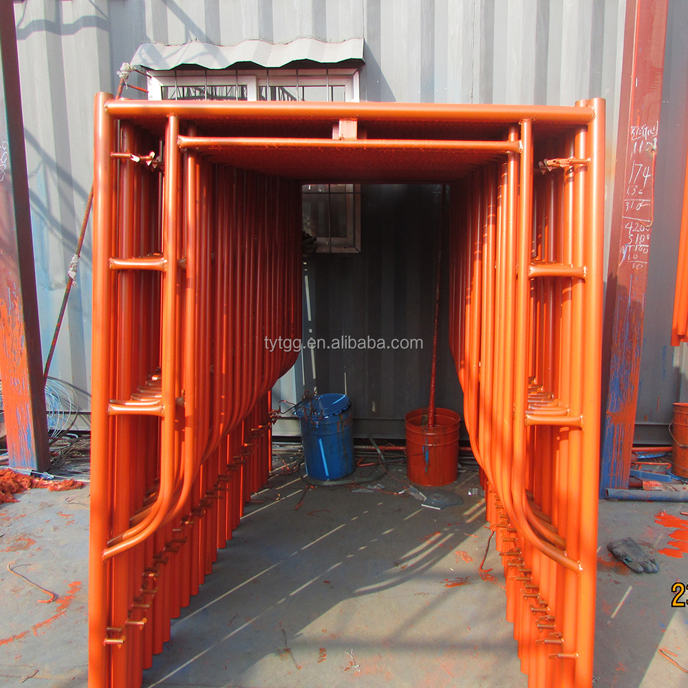 heavy duty h frame scaffolding  mason system construction door steel scaffold frame tubular steel frames