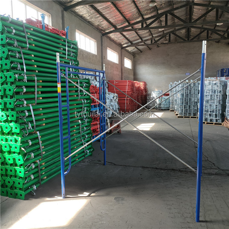 Galvanized Steel Scaffolding Frame 3ft 4ft 5.5ft Free Spare Parts Walk Broad Ladder for Construction Office Building