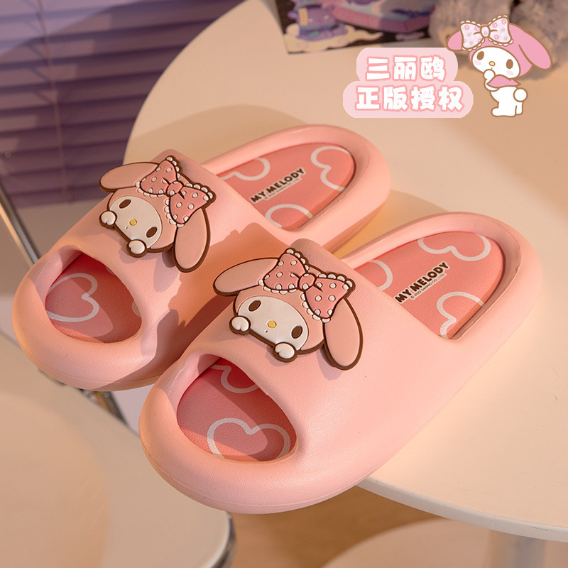 Tytopone cute Sanrioes Kuromi slippers Melody summer indoor home non-slip slippers Indoor Outdoor Sanrioed sandals