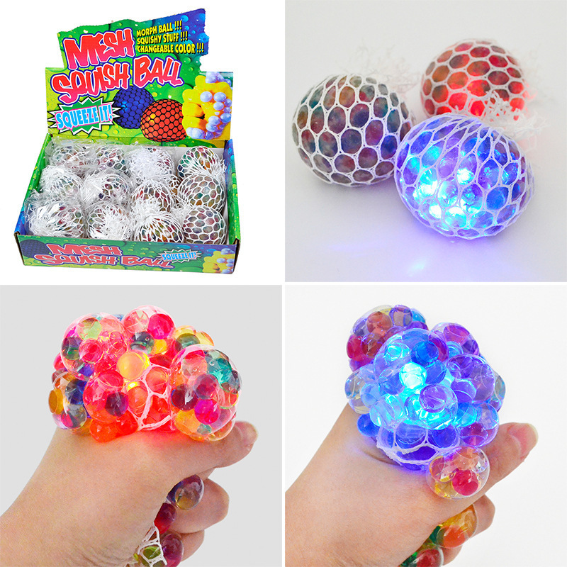 Fidget Free Sample Soft Stretchy Squishy Grape Shape Led Grape Squeeze Balls Squeeze Grape Ball Relieve Pressure Balls