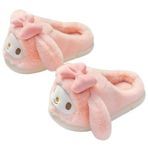 Wholesale Wholesale Sanrio My Melody Cartoon Cotton Slippers Plush Home Slider Slip Flops Warm Home Indoor Slipper