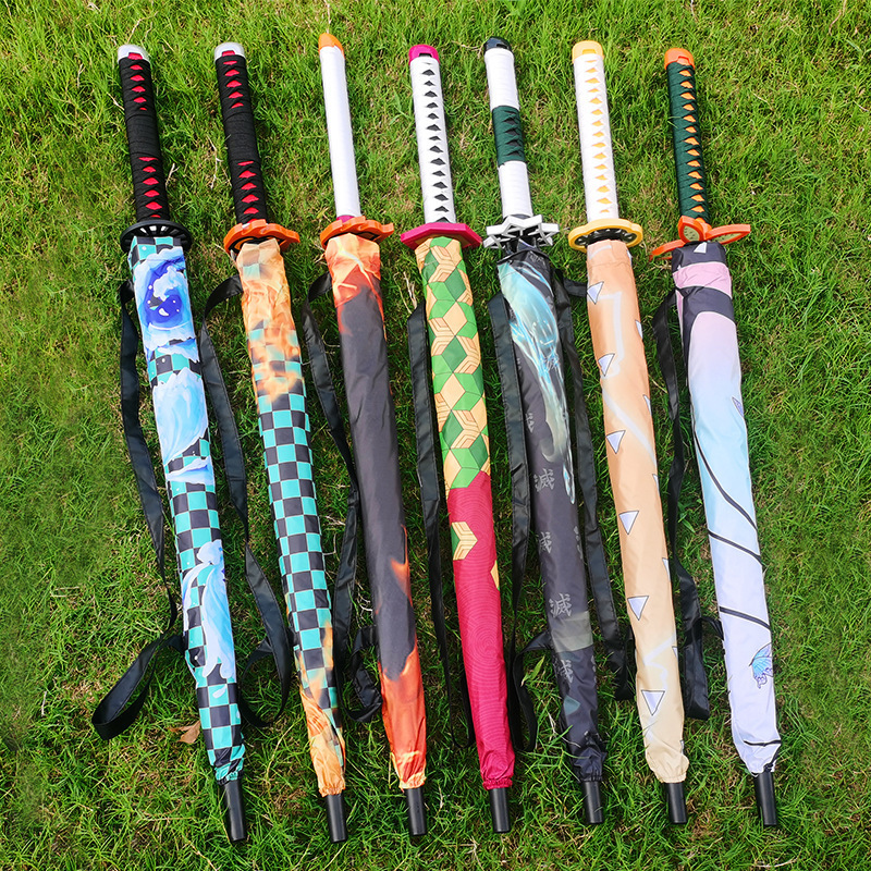 Tytopone Demon Slayer: Kimetsu no Yaiba Eight Bones Umbrellas Summer Anime Umbrella Swords Cosplay Prop