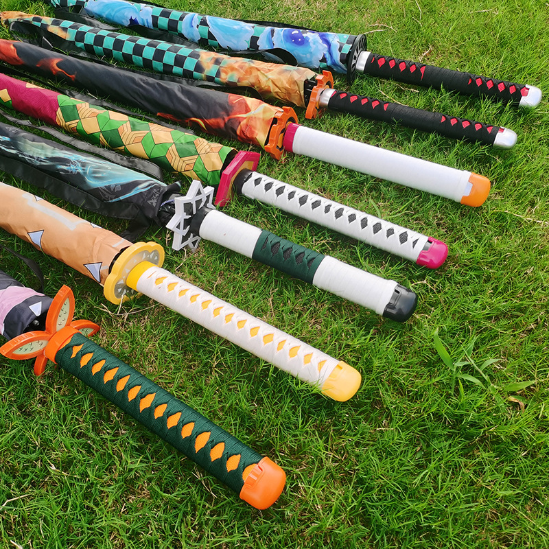 Tytopone Demon Slayer: Kimetsu no Yaiba Eight Bones Umbrellas Summer Anime Umbrella Swords Cosplay Prop