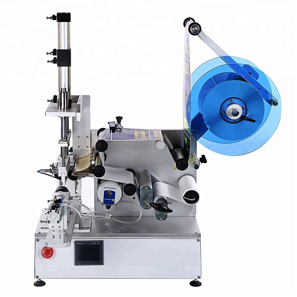 hot sell semi automatic conical cup label machine with 360 degree rotation labeling