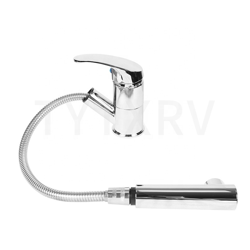 TYTXRV-OEM High quality Stainless Steel Pull Out Pull Taps Sink Kitchen Motorhome Faucet Caravan RV Bathroom Pull pipe Faucet