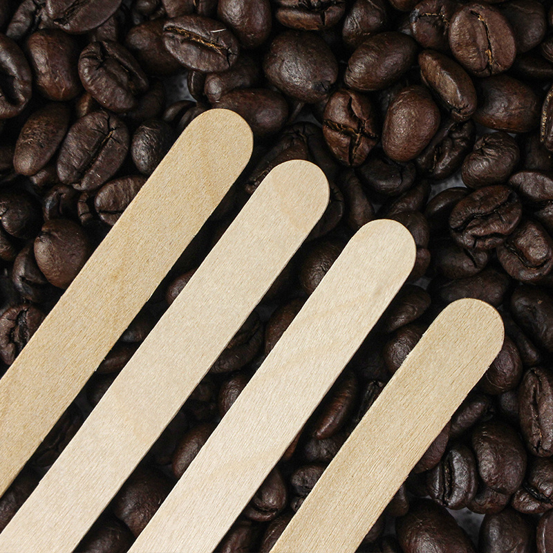 Hot sale 105mm coffee stir stick wooden coffee stirrer for machine use