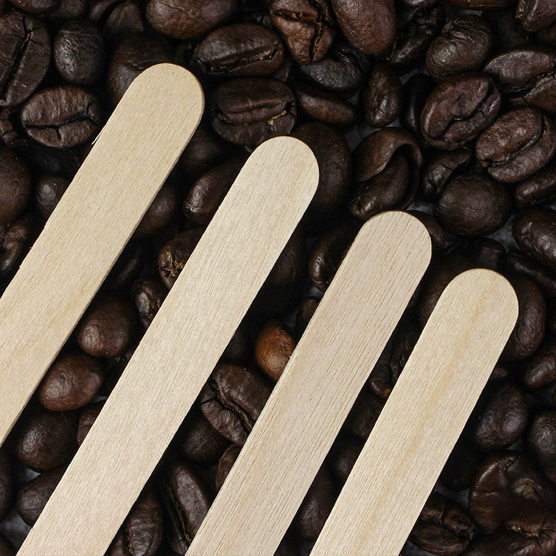 Hot sale 105mm coffee stir stick wooden coffee stirrer for machine use