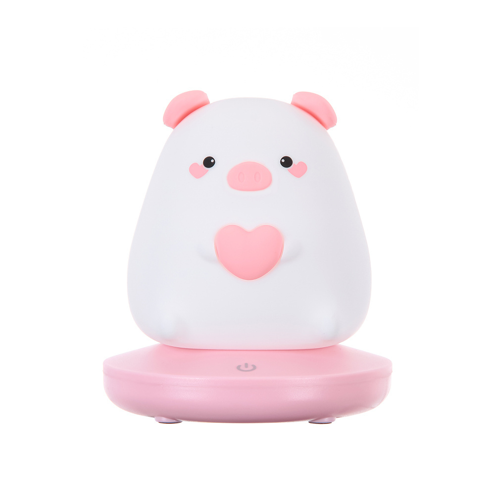 USB Charge Silicone Touch Sensor Eye Protection LED Cute Bunny Animal Cartoon Children Table lamp Toy Lights Night Lights