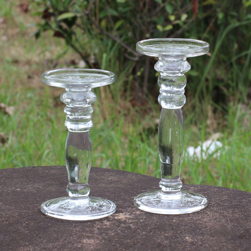 Long stem glass candle holder votive candle holders wholesale hot sales wedding decoration candle jars