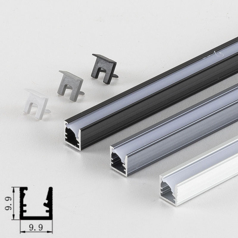 Aluminium Profile For Led Lighting Ceramics Light Bar 12 Mm With Cover Channel Ceiling Frame Panel Extrusion Aluminum