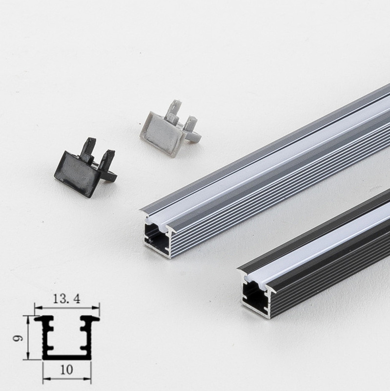 Aluminium Profile For Led Lighting Ceramics Light Bar 12 Mm With Cover Channel Ceiling Frame Panel Extrusion Aluminum