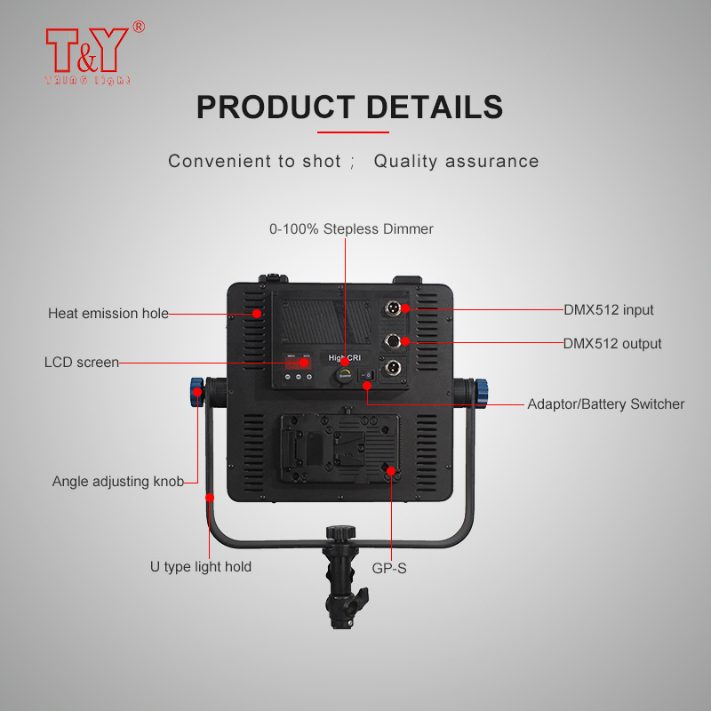 TY-LED600 High CRI bi-color Led video camera light