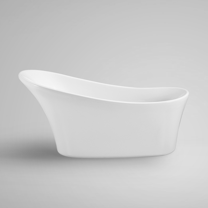 Aifol 63 Inch Modern deep Soaking Freestanding Acrylic bathroom Shoe clear fiber glass Bath Tub for adults