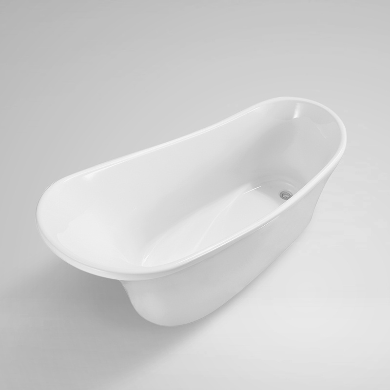 Aifol 63 Inch Modern deep Soaking Freestanding Acrylic bathroom Shoe clear fiber glass Bath Tub for adults