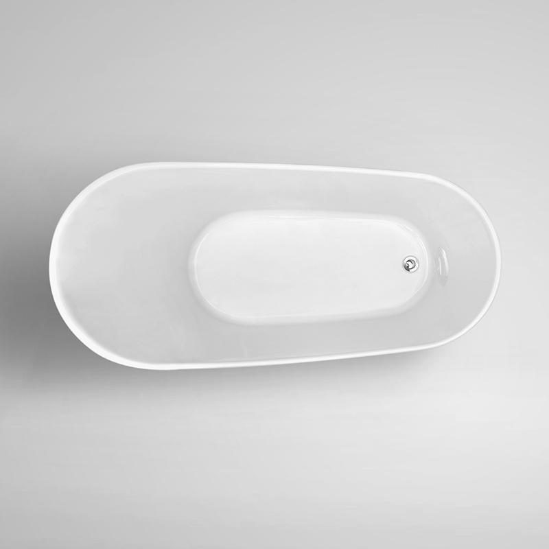 Aifol 63 Inch Modern deep Soaking Freestanding Acrylic bathroom Shoe clear fiber glass Bath Tub for adults