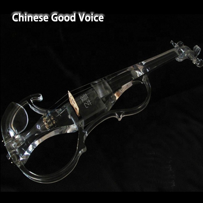 Transparent Organic Glass Crystal Integrated Electronic Violin Professional