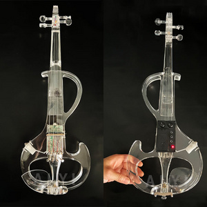 AI YI 4/4 Electric Violin Transparent Crystal Acrylic Body With Led Light Violin